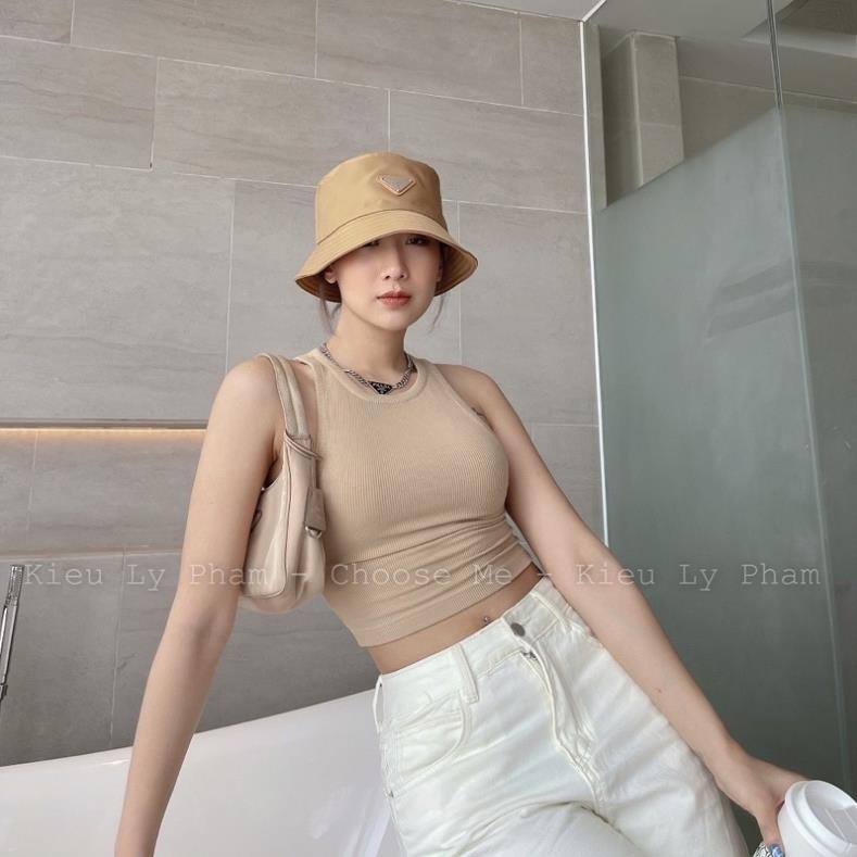Áo ba lỗ croptop cổ tròn nữ❤️Áo thun tăm ba lỗ croptop thương hiệu Bipoozz