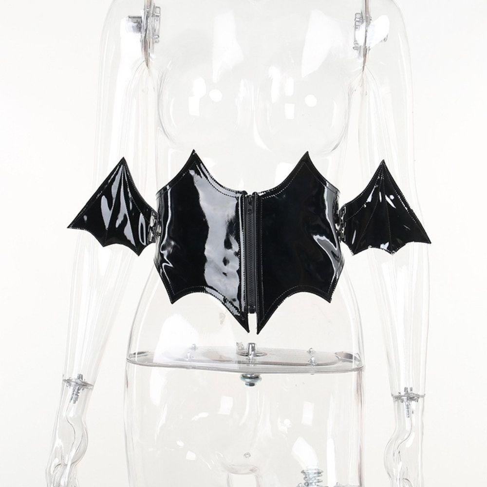 Đai Nịt Bụng Định Hình Cơ Thể Người Dơi 15H Màu Tối Phong Cách Gothic Quyến Rũ Cho Nữ