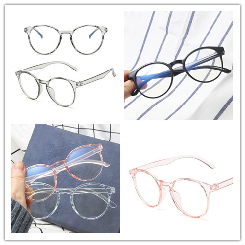 1 Pcs Fashion Retro Simple Anti-blue Light Round Frame Eyeglasses Multi Color