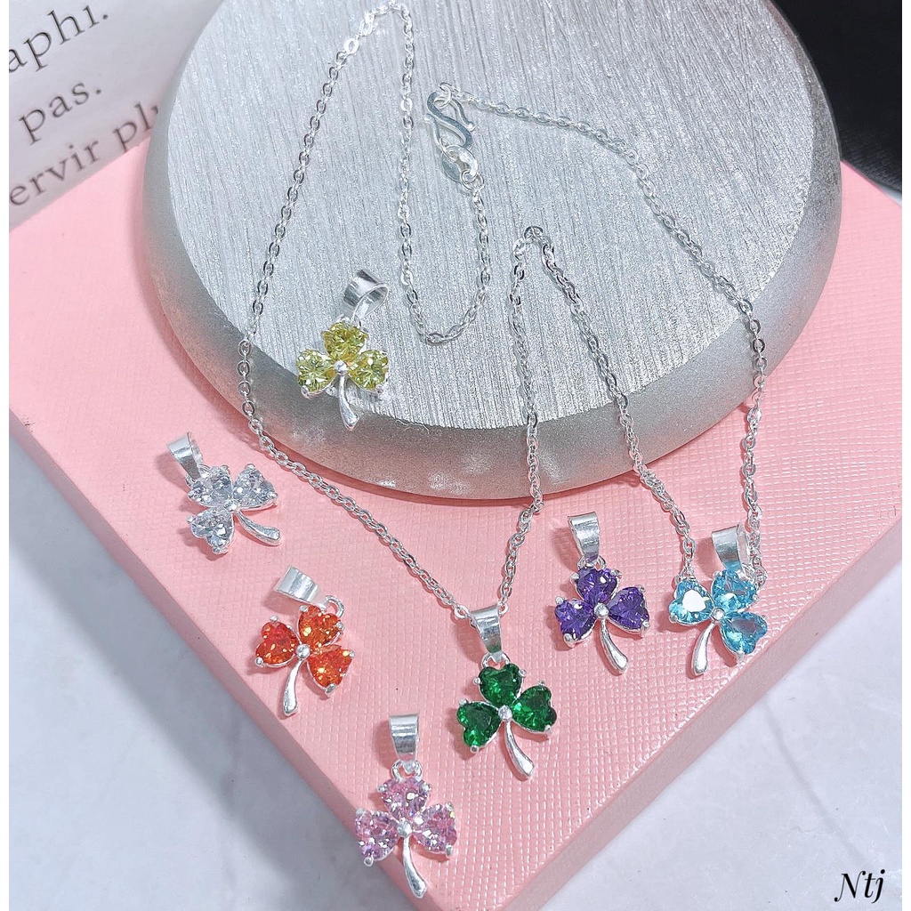 MẶT CỎ 3 LÁ BẠC TA MAY MẮN ( không dây)