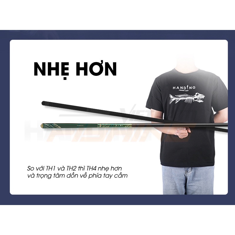 Cần câu tay Handing Nhất Hào Hắc Khanh 3H, 4H, 5H