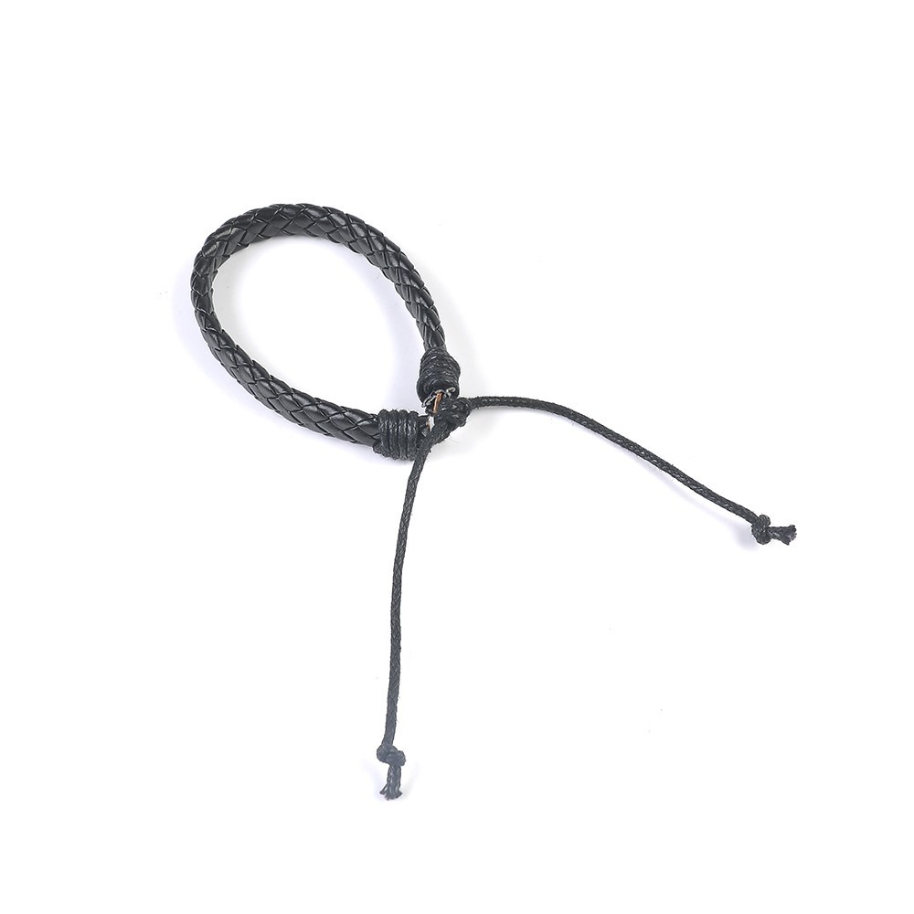 Vòng tay da Unisex dạng dây thừng thời trang