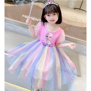 Váy elsa thân elsa và phần váy màu cầu vồng