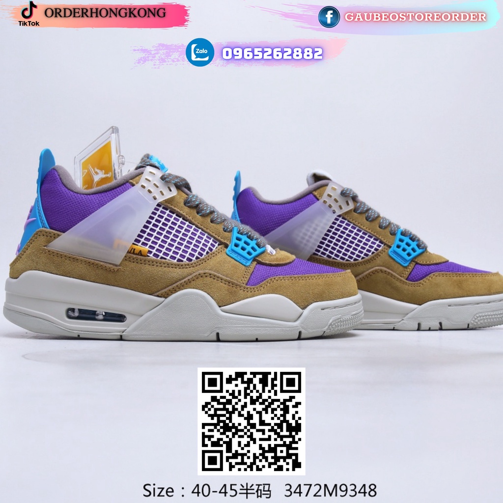 DJ5718-300 M9348 Nhận Order Hỗ Trợ Free Ship Giày 1:1 Sneaker ***Union LA x Nike Air Jordan 4 Retro SP"Desert Moss"