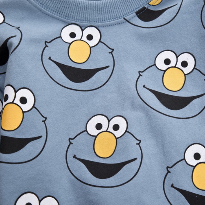 Áo Sweater Dài Tay In Họa Tiết Hoạt Hình Sesame Street Cho Bé