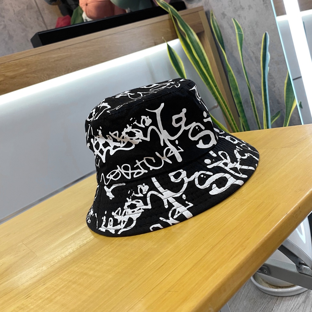 Mũ Bucket Họa Tiết Loang Sơn Chất KakI Thoáng Đầu - Mã Số: MBK82774