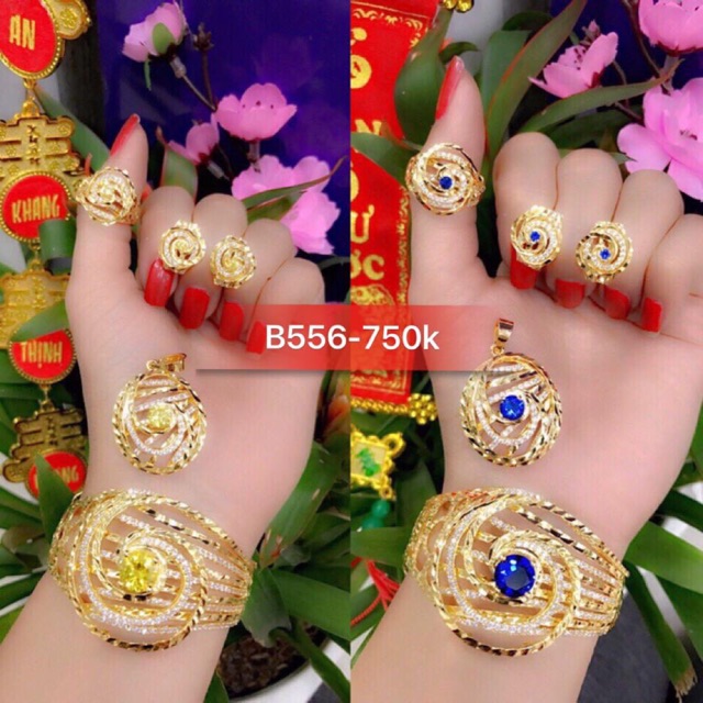 Bộ trang sức xi mạ vàng 18k cao cấp B556
