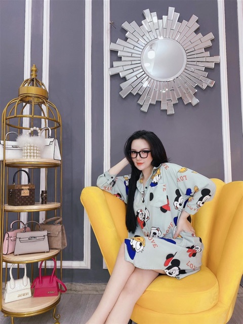 [ Mã FAMAYWA2 giảm 10K đơn 50K] Đầm sơ mi form rộng họa tiết xinh - Freesize dưới 60kg vừa - Carotshop | BigBuy360 - bigbuy360.vn