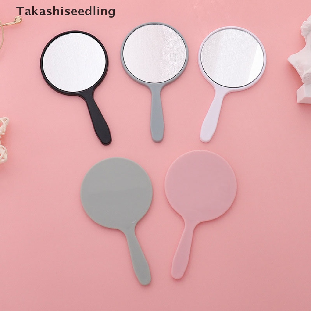 Gương Trang Điểm Cầm Tay Hình Tròn Có Tay Cầm Tiện Dụng