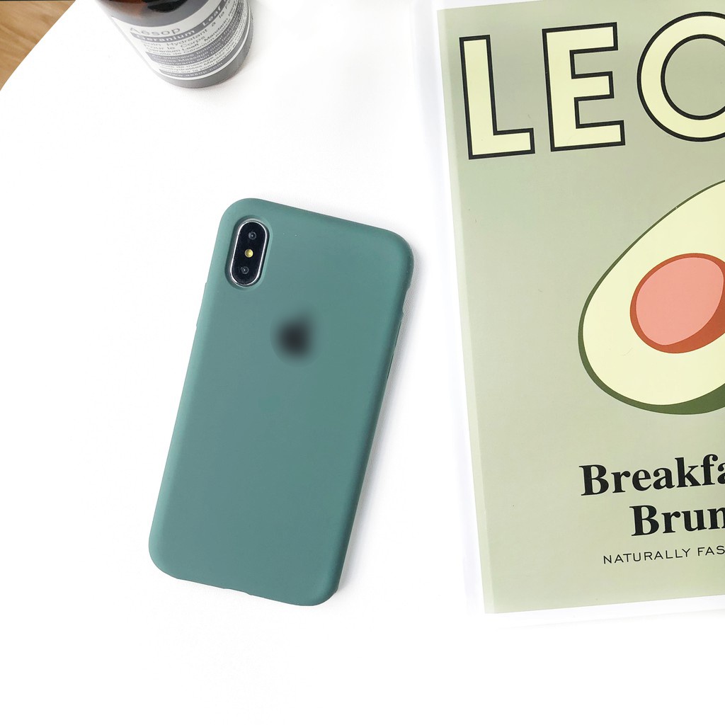 Ốp iphone chống bẩn Logo táo lót nỉ cho 6/6s/6plus/6s plus/7/8/7plus/8plus/x/xs/xs max/11/12/13/pro/promax - Orio