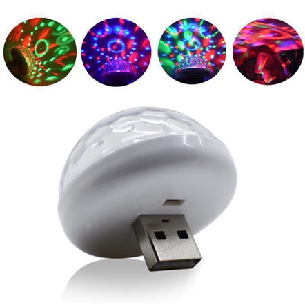 Đèn flash USB Hình Tròn Có Hiệu Ứng Âm Thanh RGB Độc Đáo