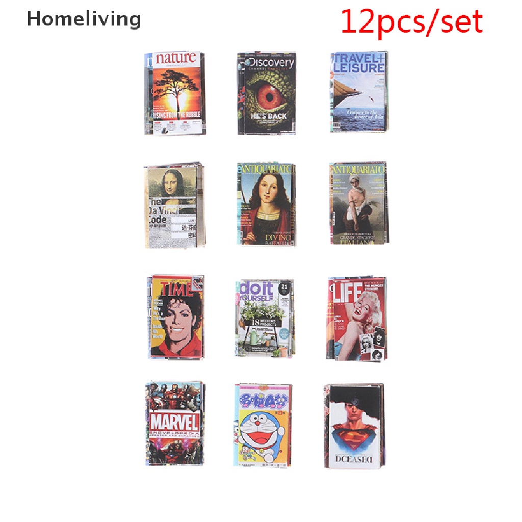 Set 12 Mô Hình Quyển Sách Truyện Tranh Trang Trí Nhà Búp Bê