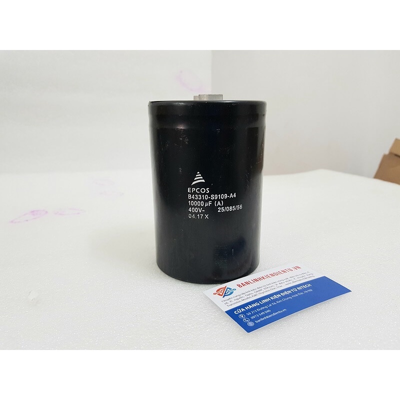 Tụ Điện 10000uF 400V hãng EPCOS kích thước 130x90mm hàng tháo máy
