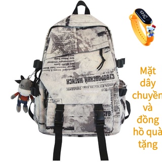 Túi xách đi học đích thực ba lô sinh viên đại học ba lô công suất lớn ba lô sinh viên thời trang mới ba lô xu hướng hoang dã ba lô ba lô ba lô