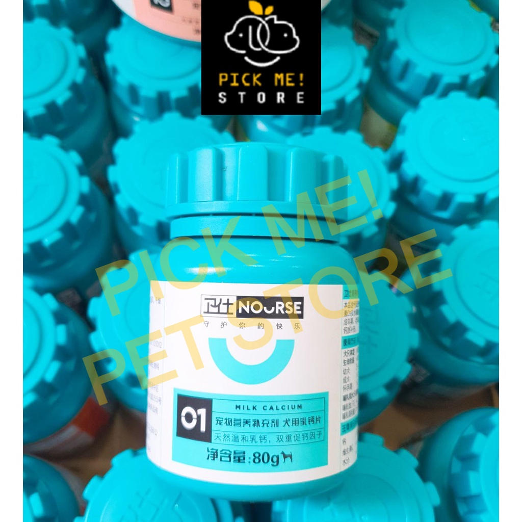 [Hộp 160v] Viên NOURSE Dinh Dưỡng, Sữa Dê cho CHÓ  - Số 01 02 05 07 10 25 37