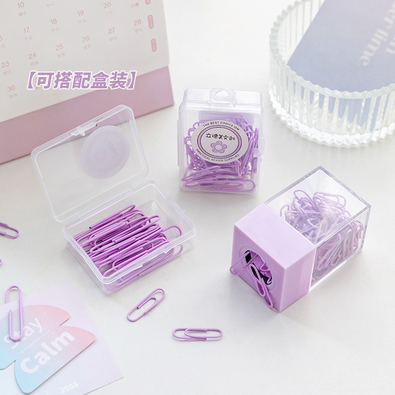 Hộp 20 Kẹp Giấy Màu Sắc Macaron Thiết Kế Từ Tính Tiện Dụng