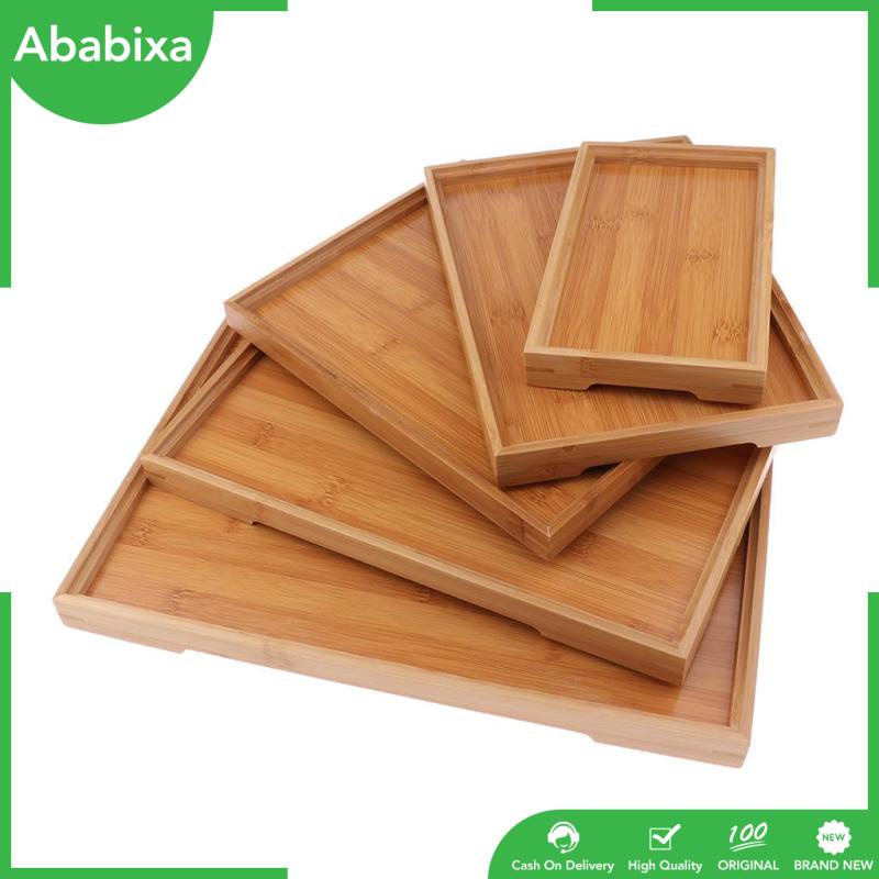 [Ababixa] Khay Phục Vụ Thức Ăn Bằng Gỗ Nhiều Kích Cỡ Phong Cách Vintage Cho Nhà Bếp