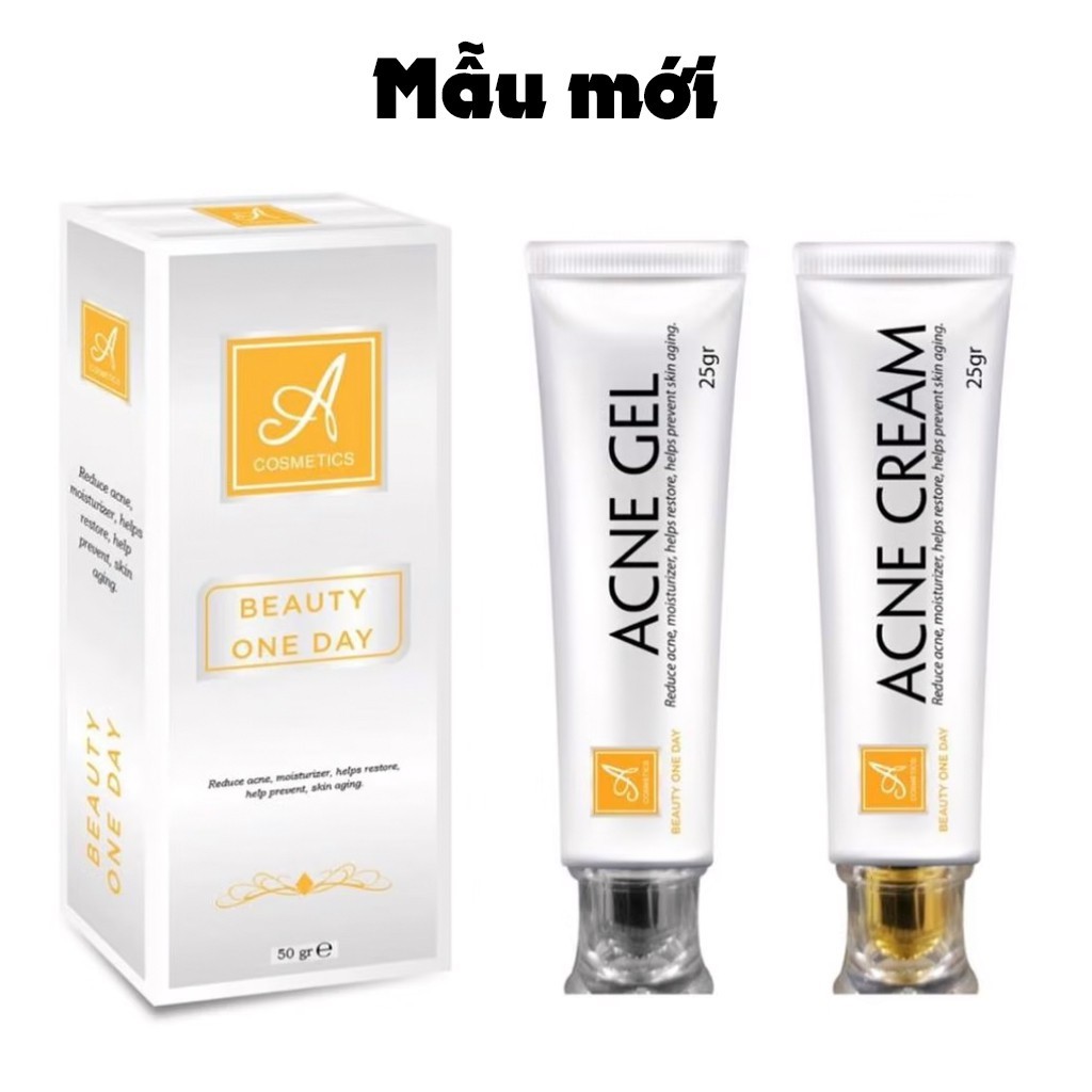 (Chính Hãng 100%) Kem Ngừa Mụn Siêu Tốc Độ Acosmetics, Gồm serum chấm mụn và Kem dưỡng ngừa thâm