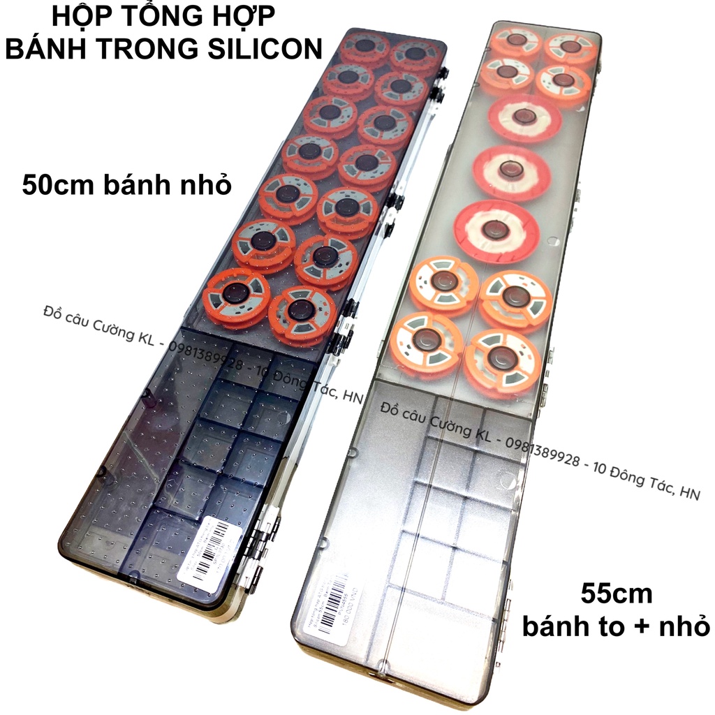 Hộp tổng hợp câu đài trong suốt bánh trục thường và silicon