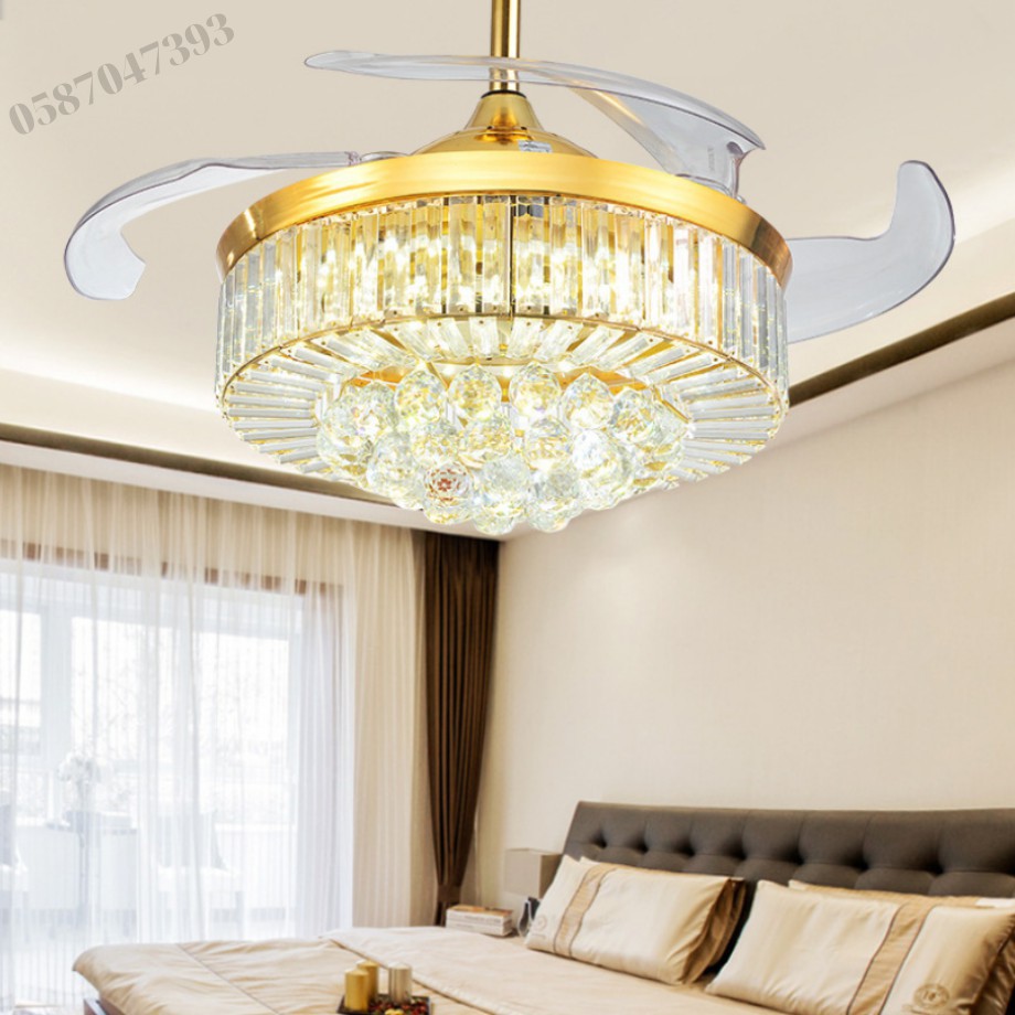 Quạt Trần -Quạt trần đèn - Quạt trần phòng khách- cánh cụp cánh xòe có 3 chế độ ánh sáng sang trọng BH 10 Năm | BigBuy360 - bigbuy360.vn