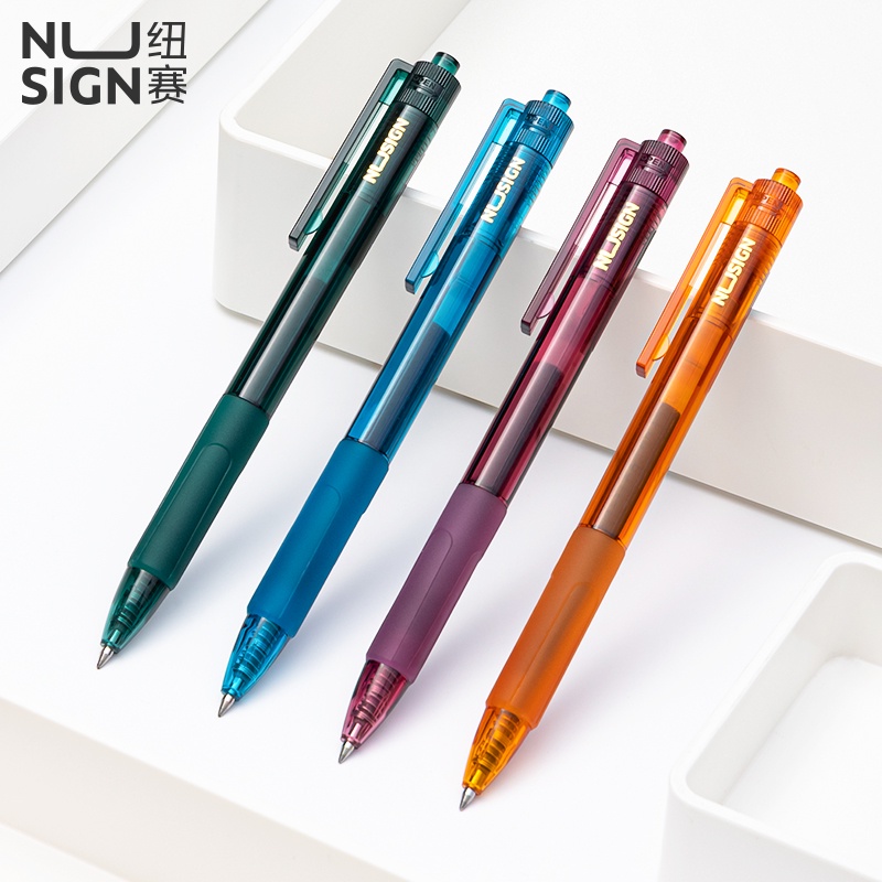 Bút Mực Gel Ngòi 0.5mm Trong Suốt Phong Cách Retro