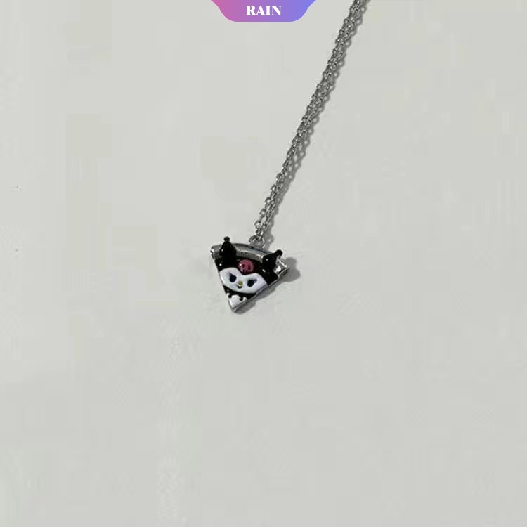 Sanrio Vòng cổ Nam Châm Mặt Hình Pizza Hello Kitty My Melody Kuromi Cinnamoroll Baku Quà Tặng Trang Sức Cho Nữ [RAIN]