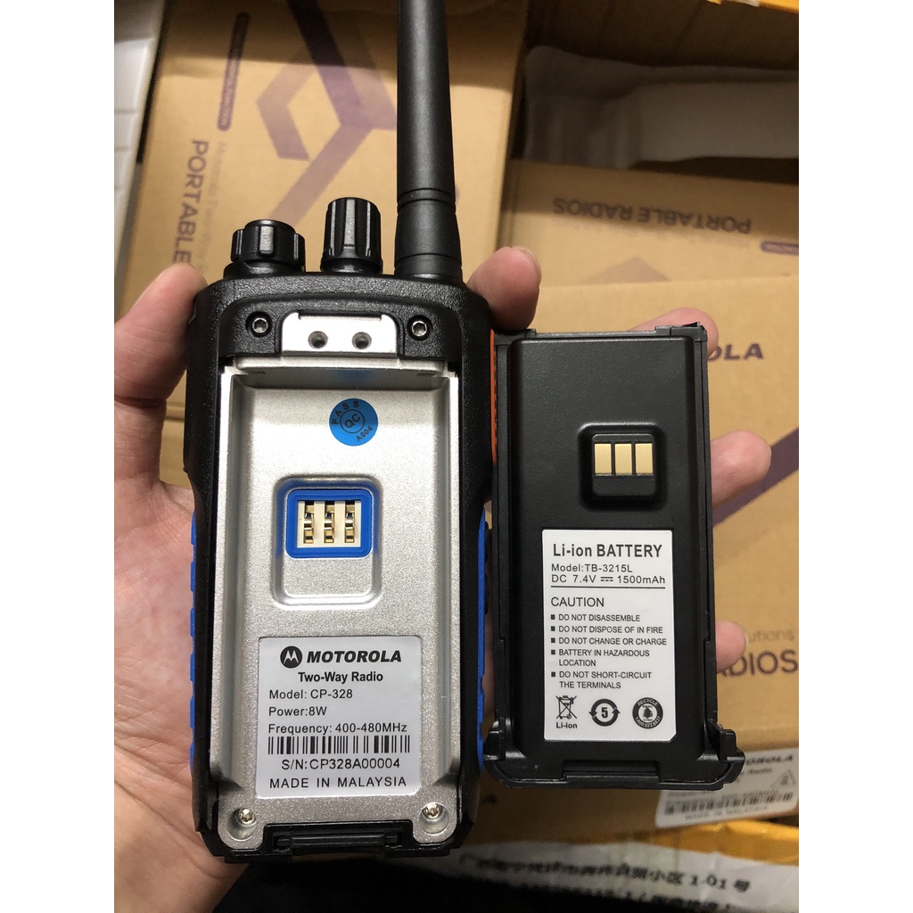 Bộ đàm Motorola CP328 Siêu Bền, cự ly 2-3Km, loa chống bụi, chống va đập, IP54