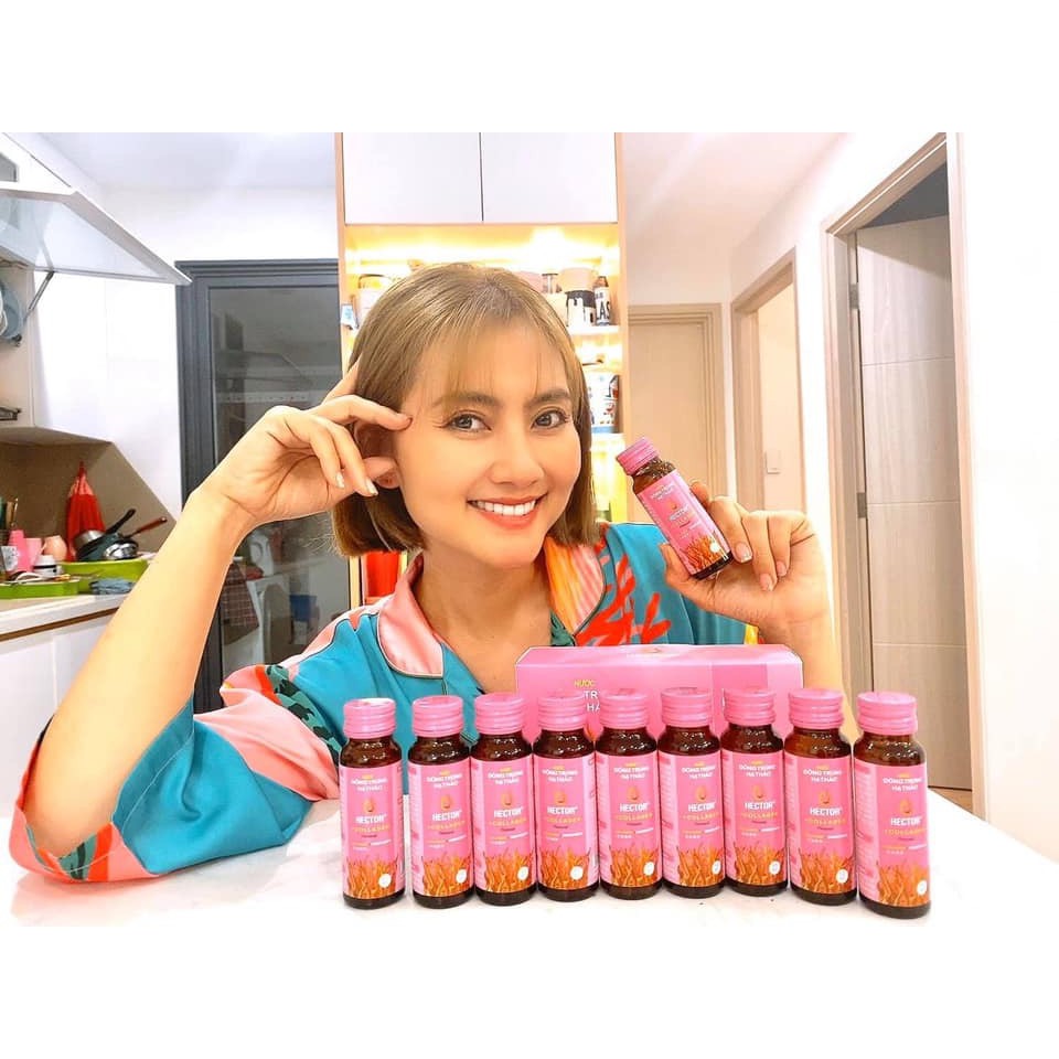 [Chính Hãng] Nước Hector Collagen Đông Trùng Hạ Thảo 1 hộp 10 chai