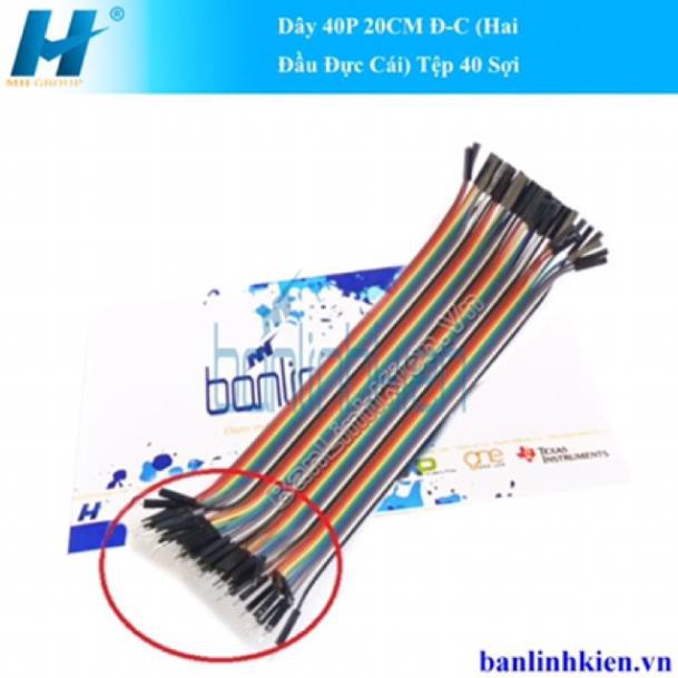 Bộ 40 sợi Dây cắm bo test board, dây nối mạch dài 20cm đực-đực, đực-cái, cái-cái