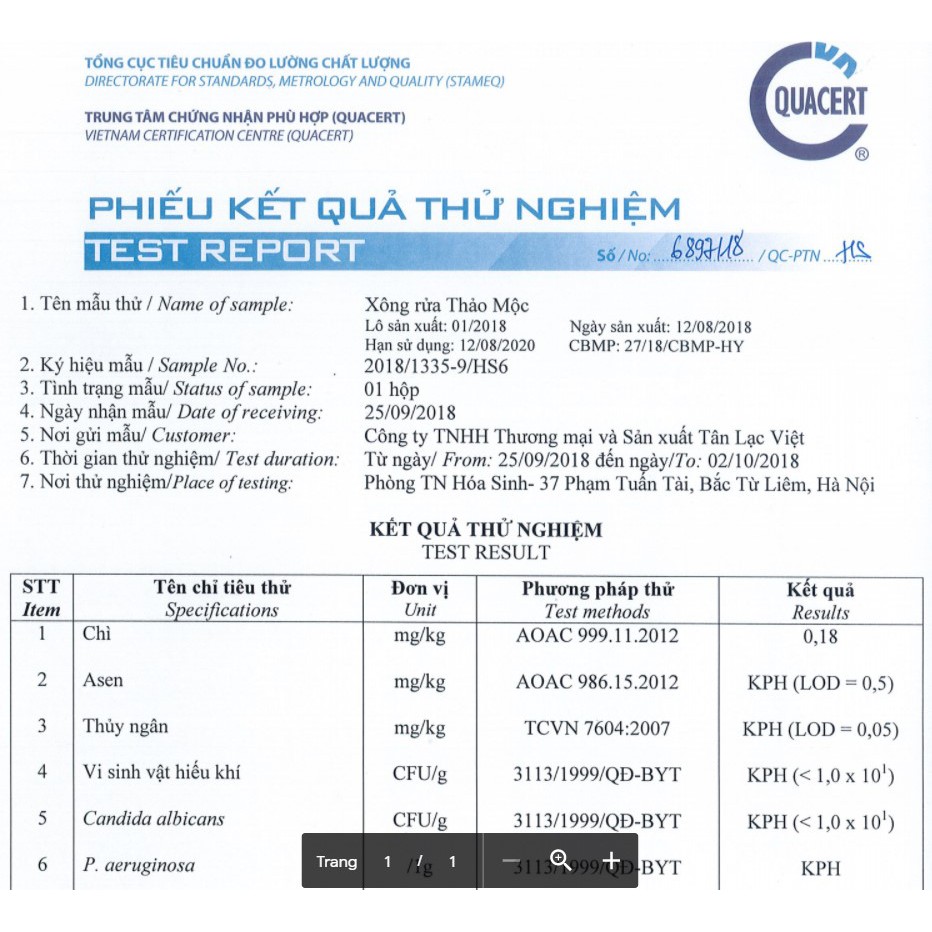 Phụ khoa xông rửa Tố Như Thanh Mộc Hương [Hàng chính hãng]