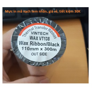 Mực in mã vạch/ Ribbon/ Ruy băng mực Vintech Wax VT138