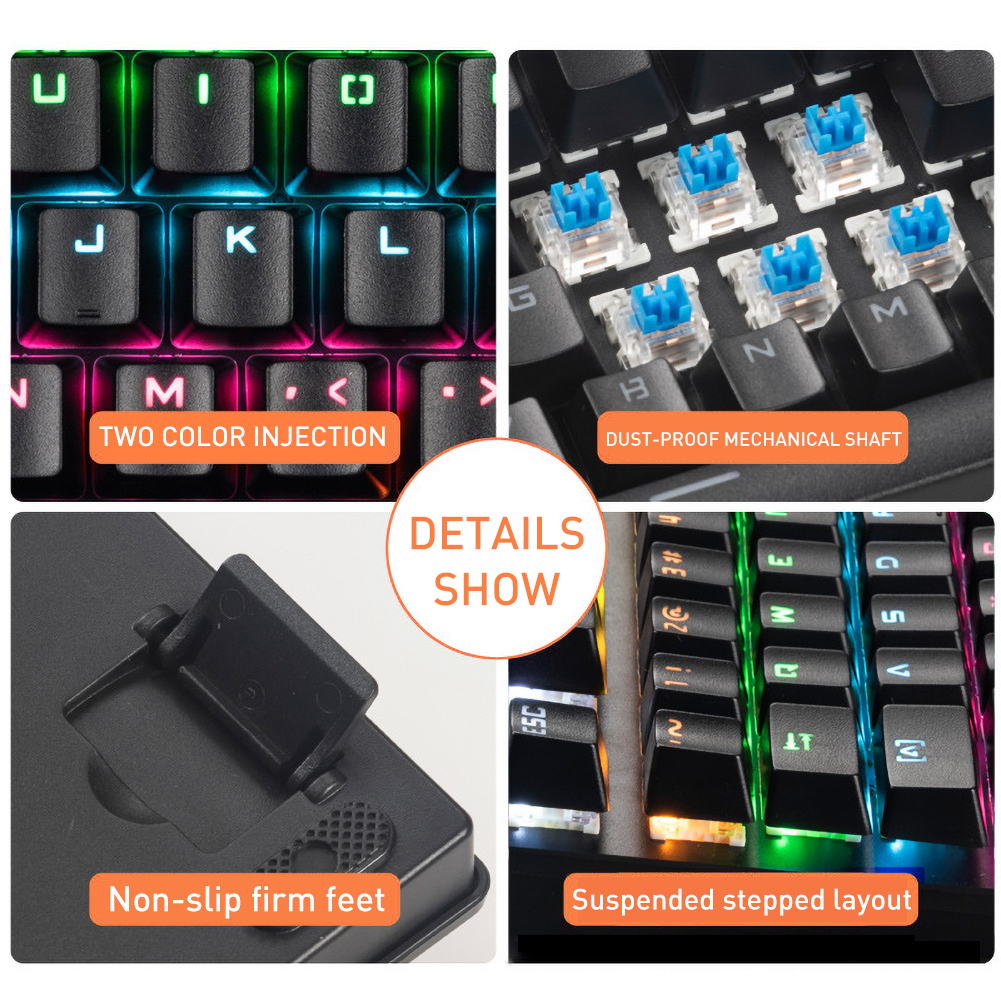 Bàn Phím Cơ Gaming K70 Gắn Đèn Led Nhiều Màu Sắc Đẹp Mắt