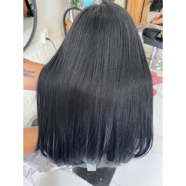 Kem Nhuộm Tóc Màu Than Chì TPLUS 44.111 Charcoal Pencil Grey Hair Dye Color Cream , oxy trợ nhuộm