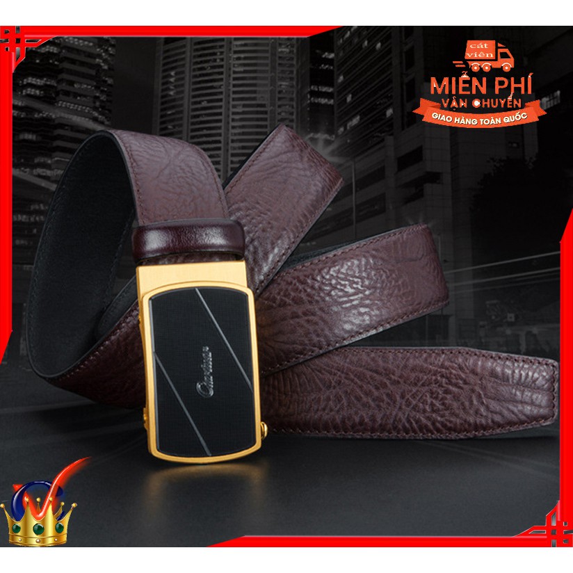 FREESHIP ĐƠN 99K_Thắt Lưng Nam Da Bò Cao Cấp Cát Viên HK0030