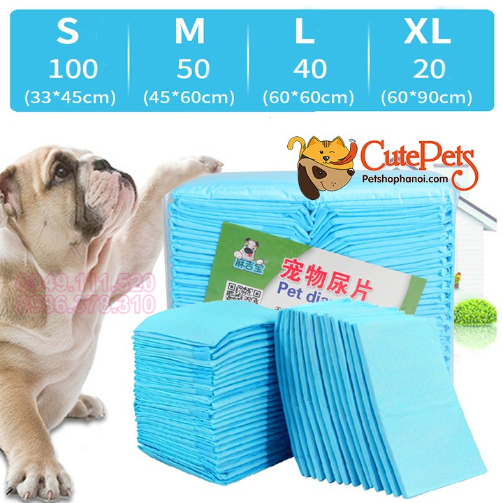 Tấm lót vệ sinh cho chó mèo Pet Diapers [Lẻ 5 cái] - Phụ kiện thú cưng Hà Nội