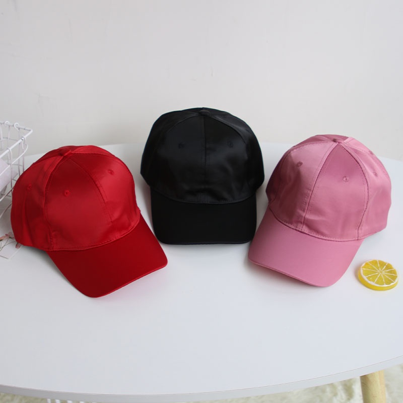 Mũ Lưỡi Trai Bằng Lụa Satin Phong Cách Hip Hop Thời Trang Xuân Hè Có Thể Điều Chỉnh Cho Bé