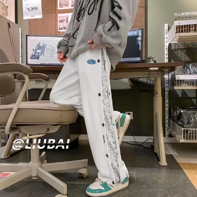 Quần dài ống rộng phong cách hip hop Hàn Quốc hợp thời trang