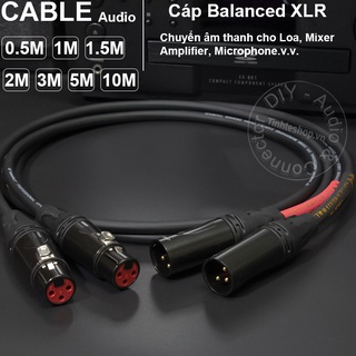 Cặp dây canon đực cái diy 0.5m đến 5m - xlr male female cable