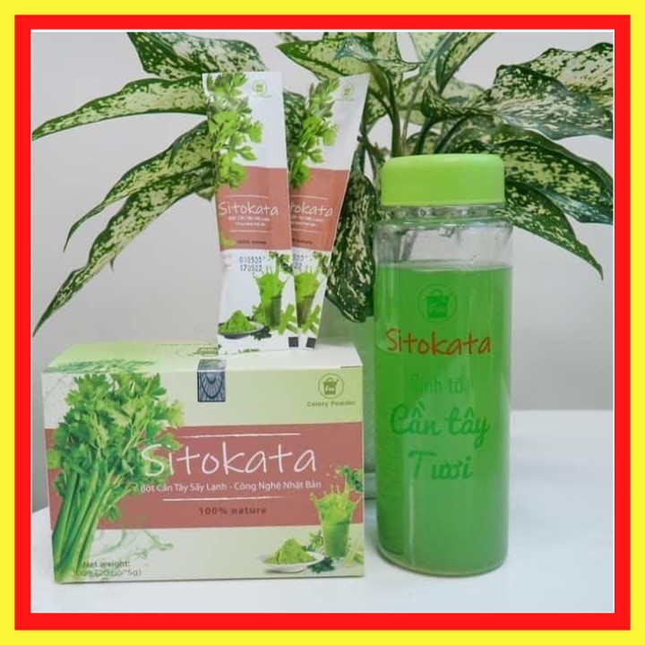 Bột cần tây Sitokata chính hãng giúp giảm cân và đẹp da + tặng bình nước + cẩm nang | BigBuy360 - bigbuy360.vn