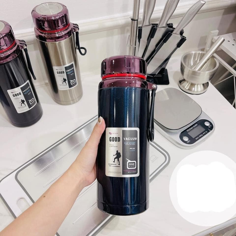 BÌNH GIỮ NHIỆT INOX CAO CẤP L7 NẮP KIỂU MỚI 1200ML-1500ML NHIỀU MÀU
