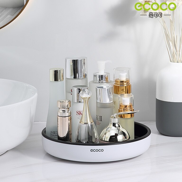 Kệ Để Đồ Mỹ Phẩm Nhà Tắm ECOCO Xoay 360 Độ, Kệ Sắp Xếp Gia Vị, Đựng Hoa Qủa Nhà Bếp Gọn Gàng Ngăn Nắp