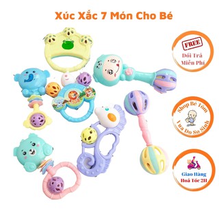 Xúc Xắc Cho Bé , Bộ Lục Lạc 7 Món Phát triển Giác Quan Cho Bé