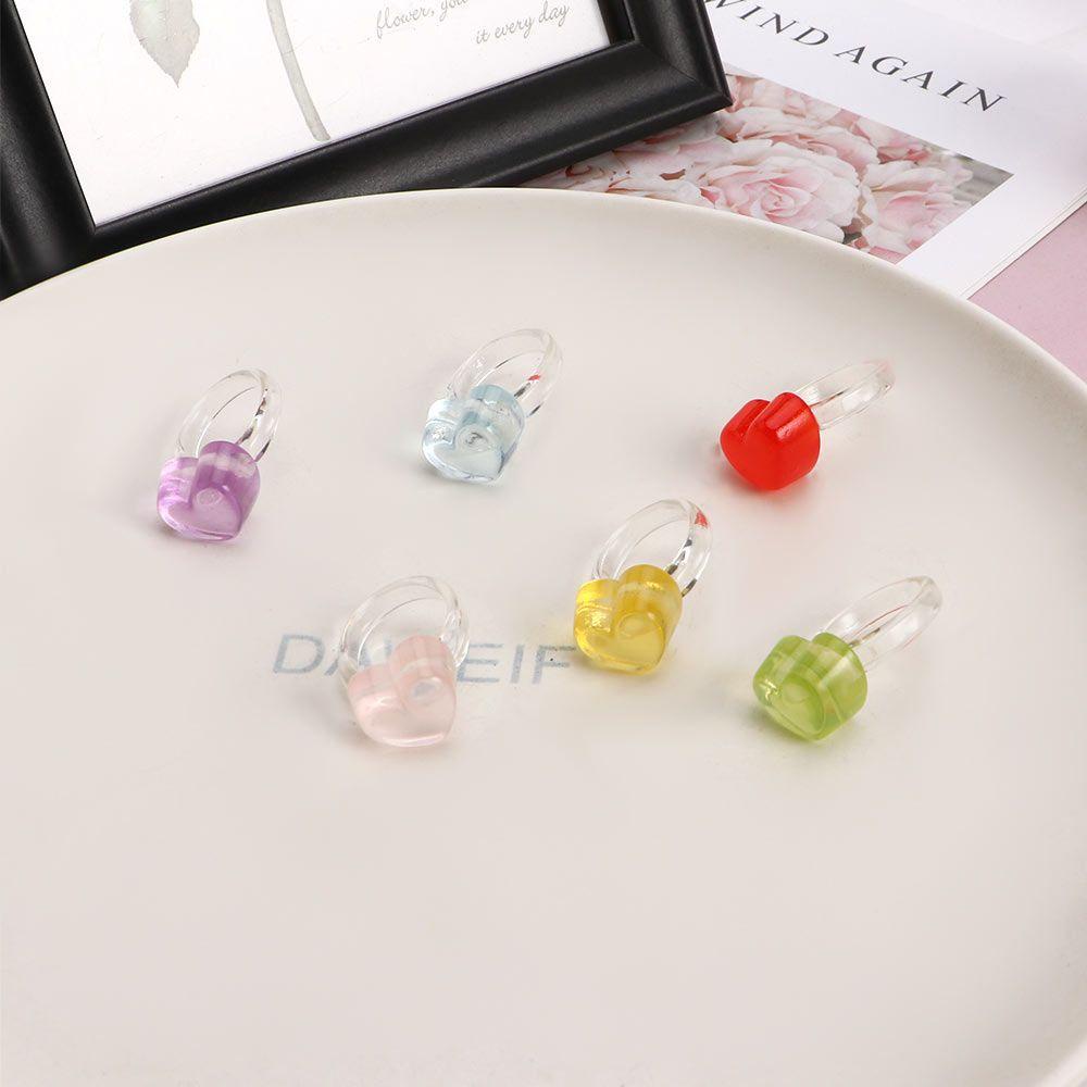 Nhẫn Acrylic Thời Trang Cổ Điển Ngọt Ngào Cho Nữ