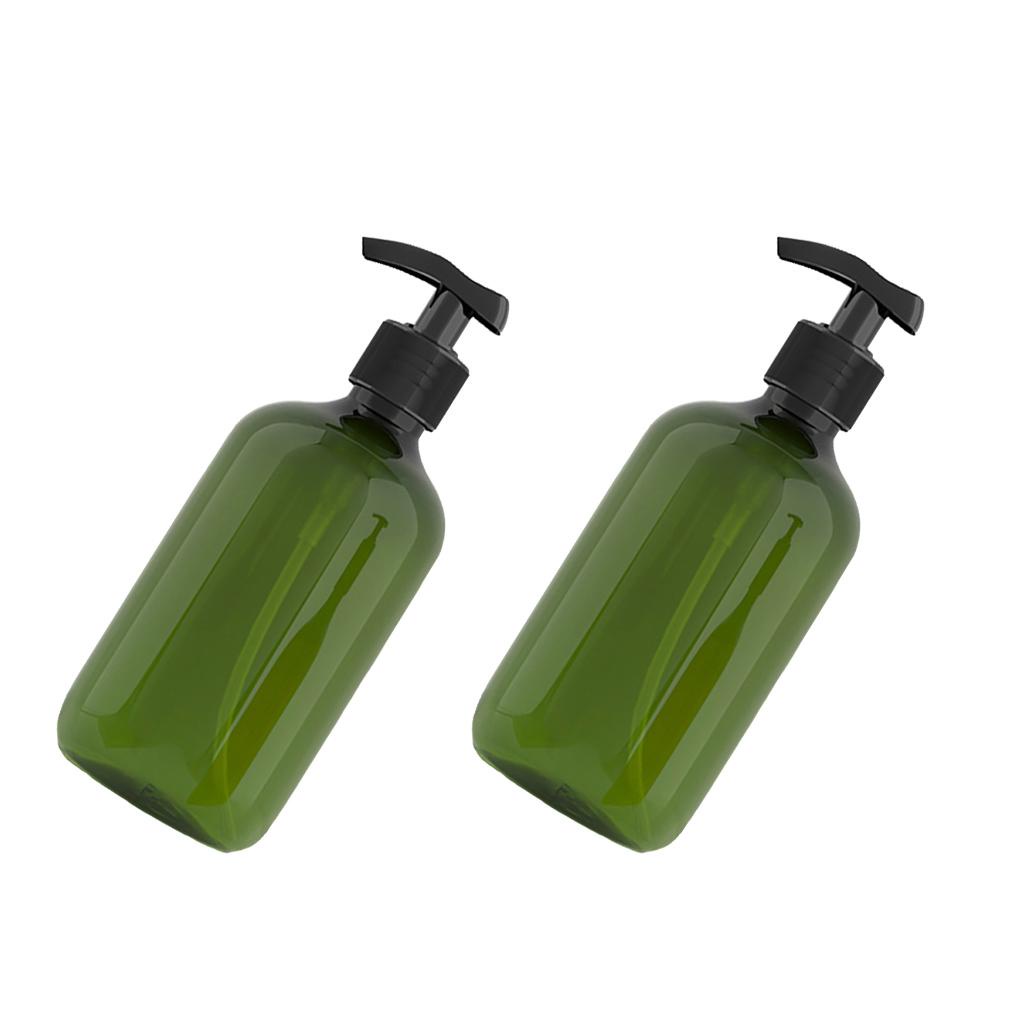 Bình Đựng Xà Phòng Dạng Nhấn 500ml Màu Xanh Lá