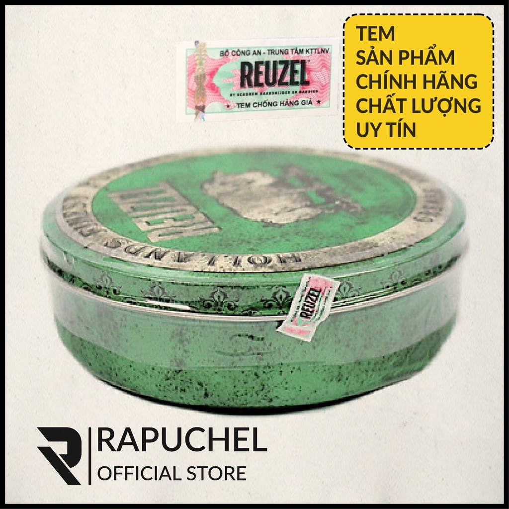 Sáp vuốt tóc nam Reuzel Green Pomade 113g  chính hãng giữ nếp cao cấp Rapuchel Store RG01