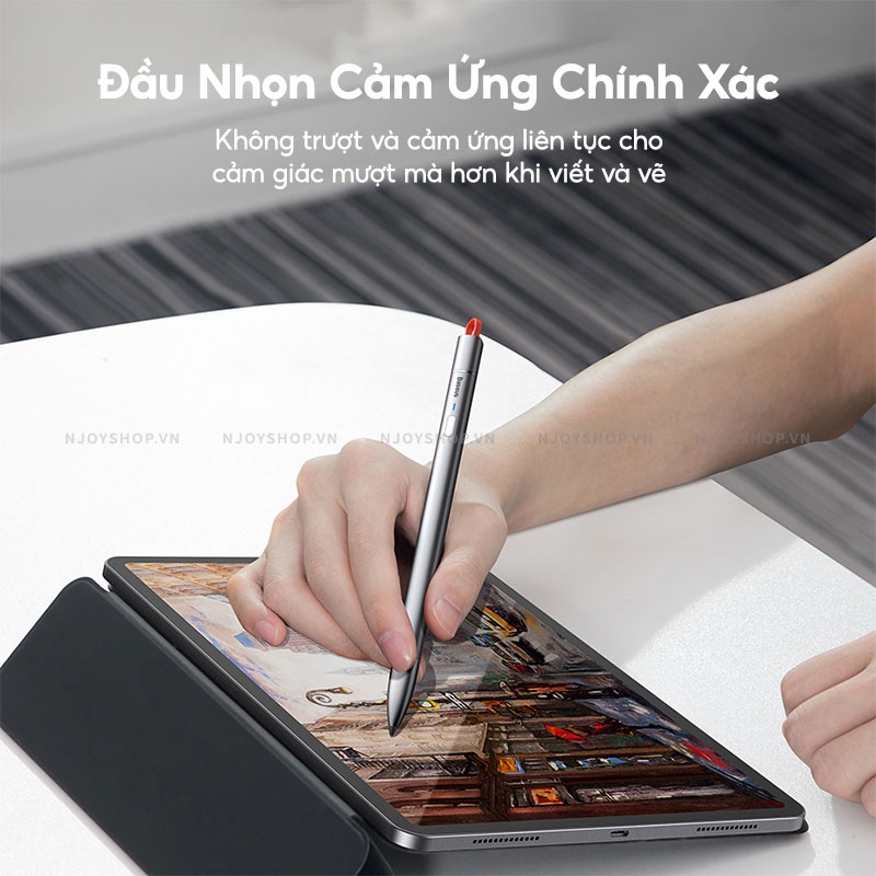 Bút Cảm Ứng Stylus Baseus Square Line Capacitive Chuyên Dụng Dành Cho Máy Tính Bảng Tablet Njoyshop