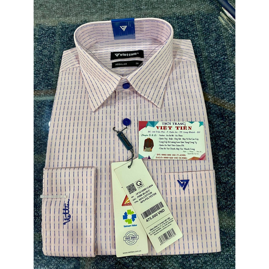 Áo sơ mi ngắn tay , dài tay Việt Tiến Chính Hãng 💖Freeship💖Áo sơ mi nam công sở cao cấp