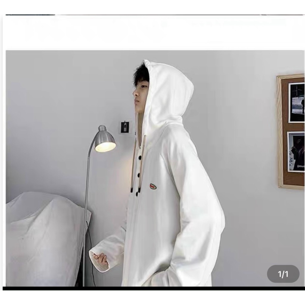 ÁO KHOÁC HOODIE CHUI ĐẦU CỔ TRỤ PHỐI NÚT CÁ TÍNH SÀNH ĐIỆU MẪU HOT MỚI NHẤT 2021