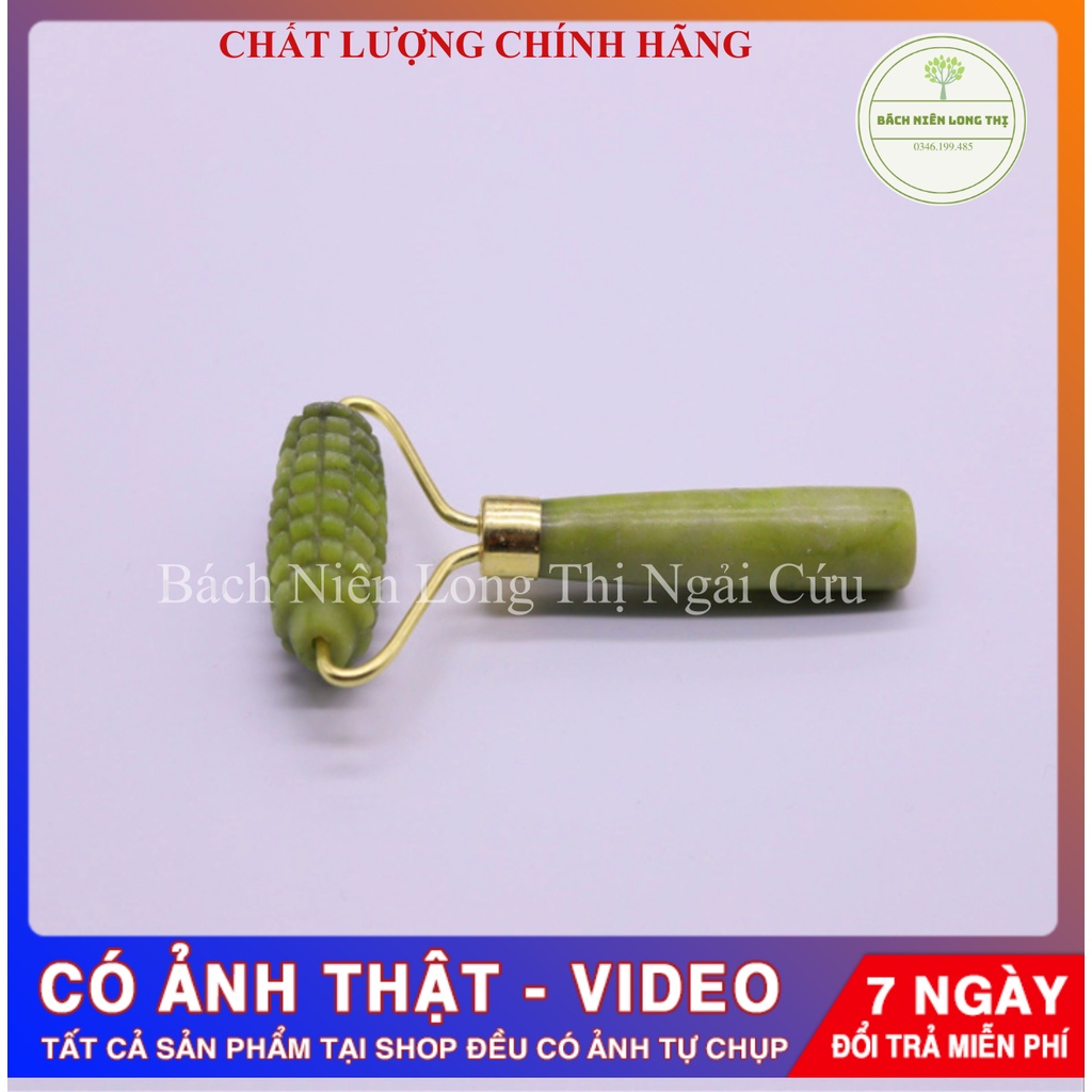 (Video test đá) Thanh lăn đơn đầu matxa ngọc thạch thiên nhiên