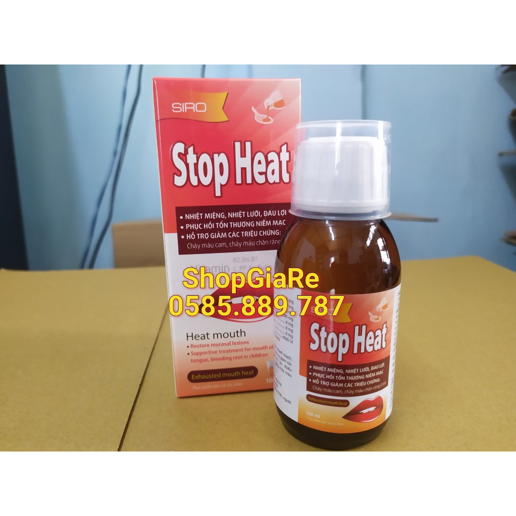 STOP HEAT viên loét, nhiệt miệng, nhiệt lưỡi, đau lợi, thiếu vitamin, người bị mẩm ngứa, nóng, nhiệt, đề kháng